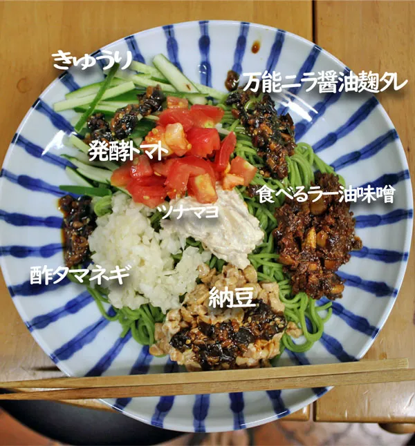 【本日の腸活賄いネバネバ蕎麦】